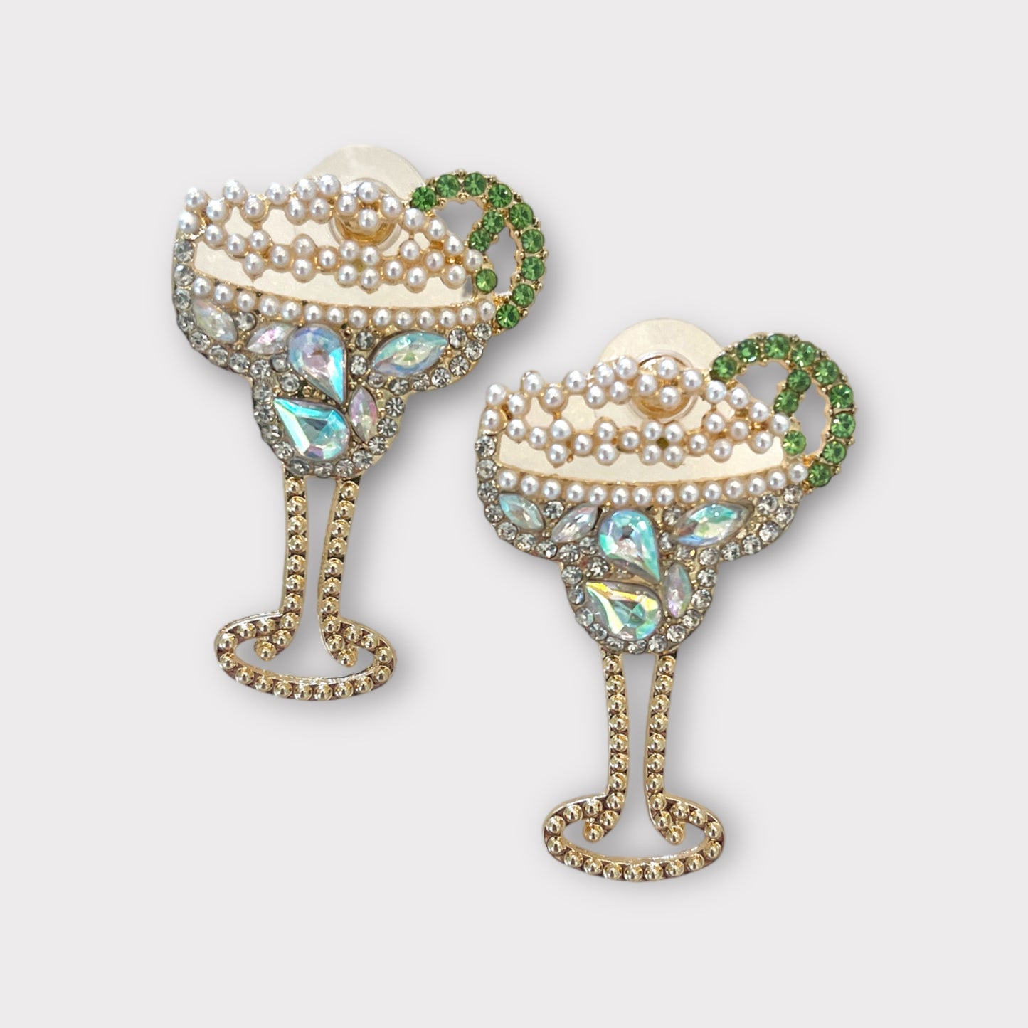 Rhinestone Margarita Stud Earrings