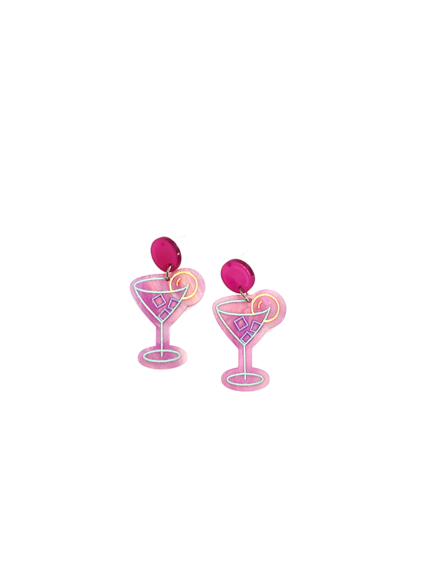 Fluorsecent Cocktail Earrings