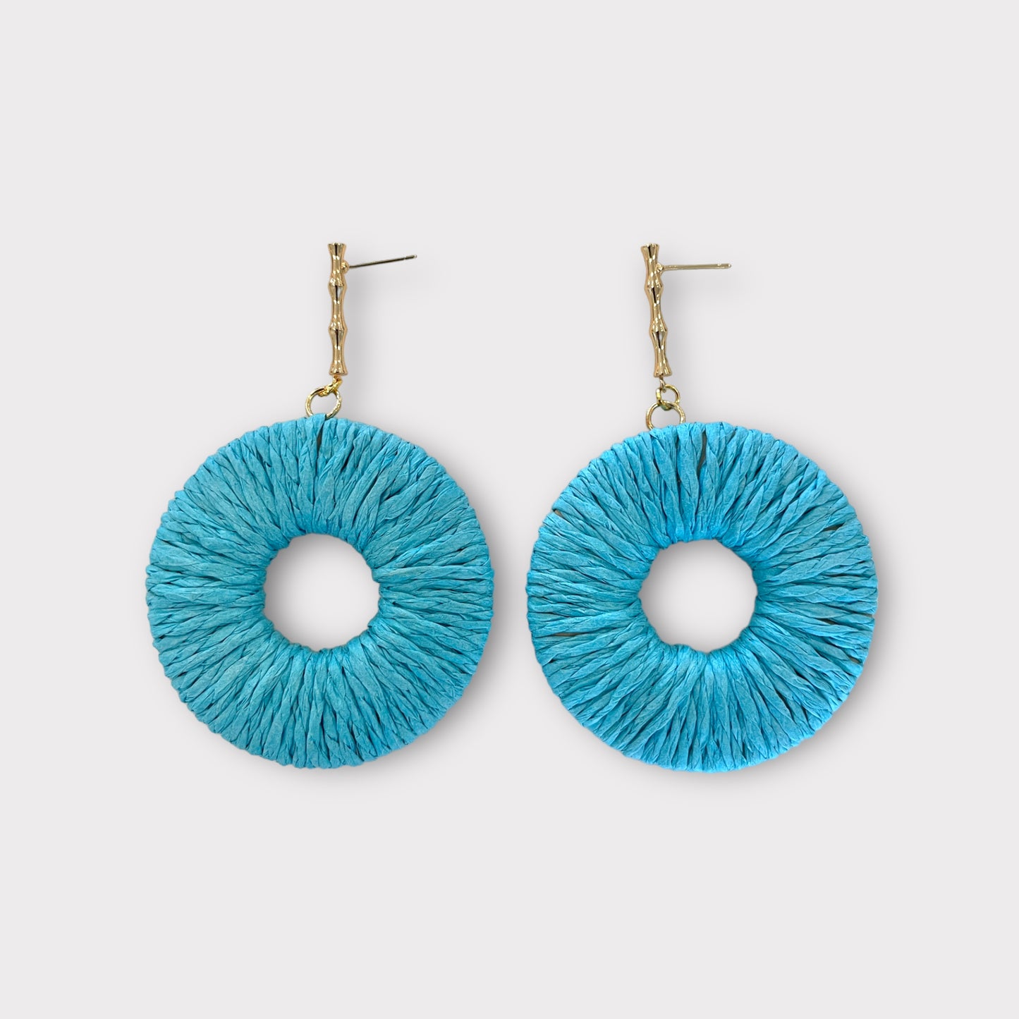Wheel Earrings - Blue
