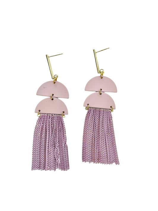 Pink Chain Earrings