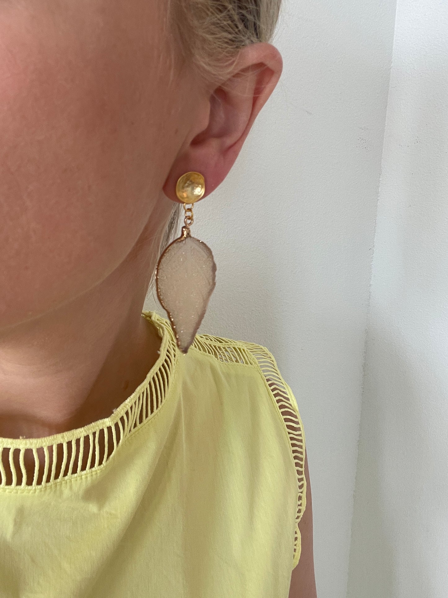 Shimmer Leaf Earrings