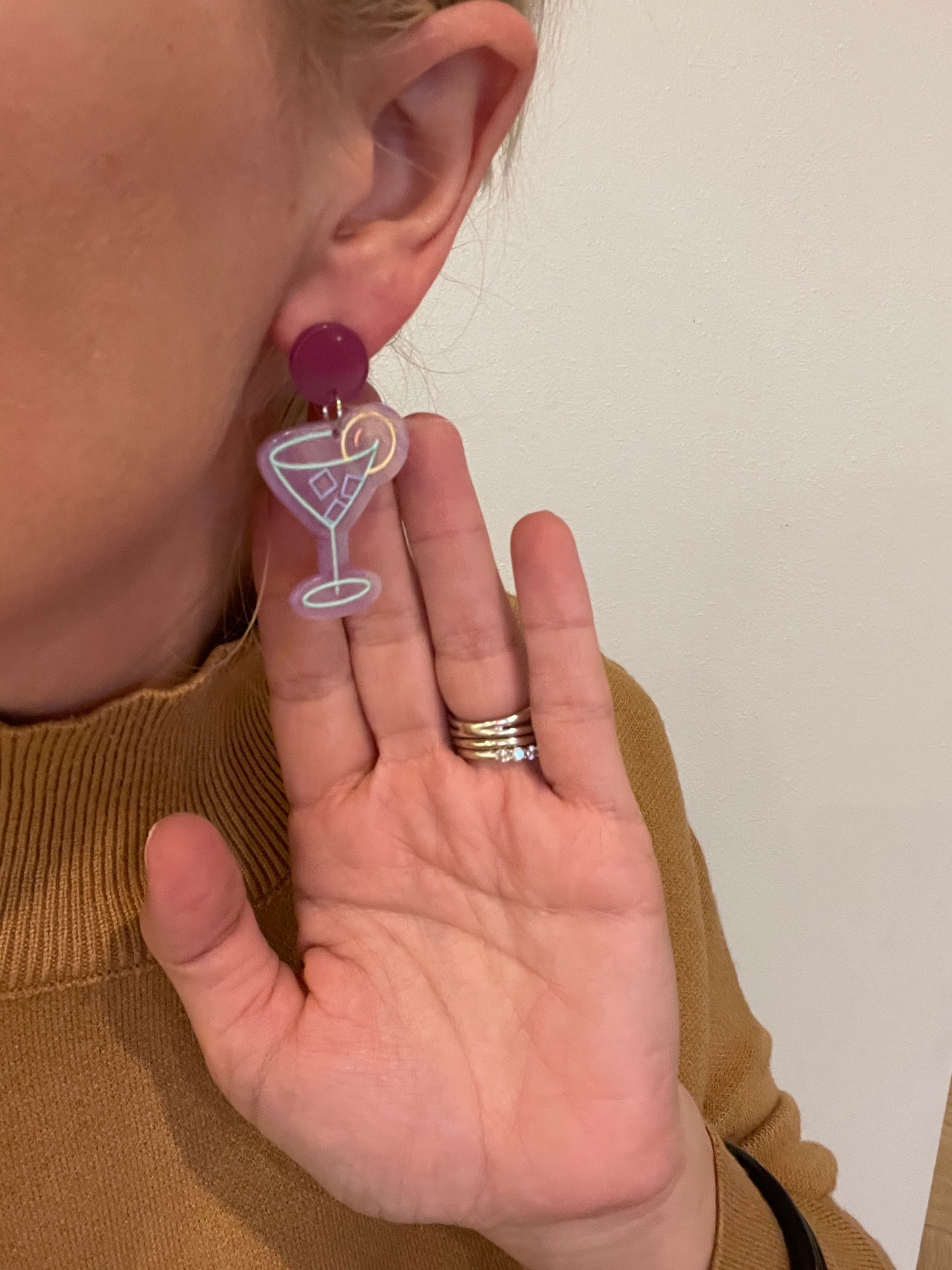 Fluorsecent Cocktail Earrings