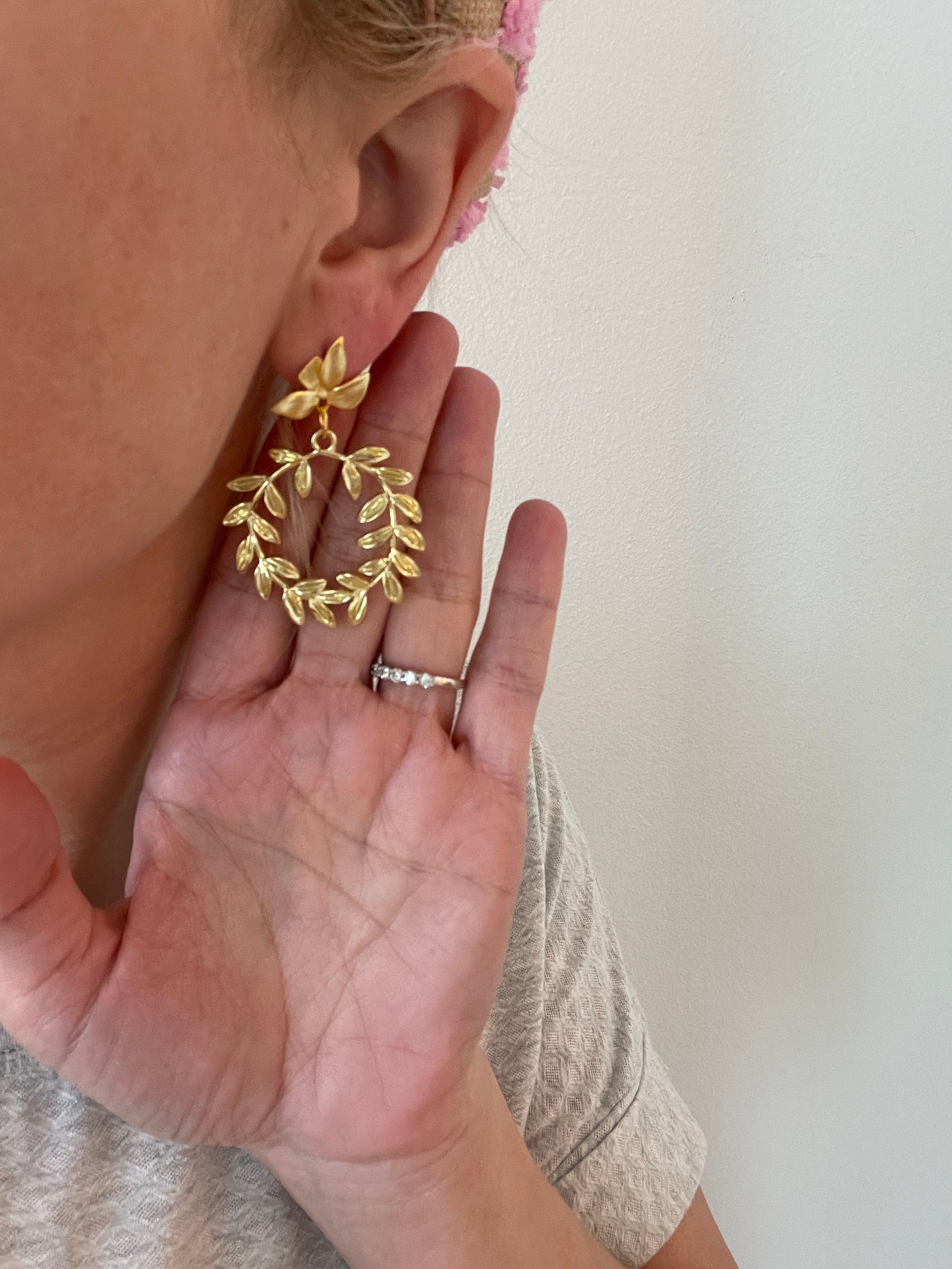 Gold Wreath Earrings