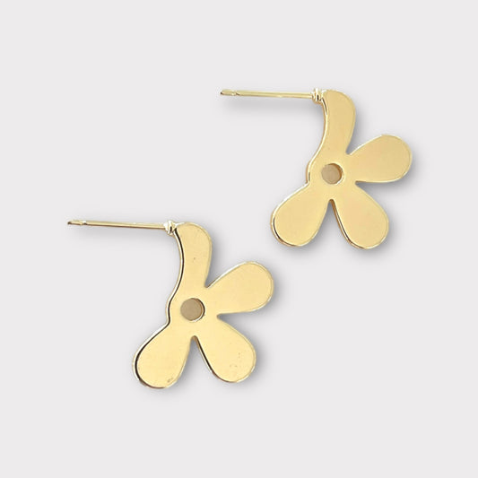 Half Daisy Hoop Earrings