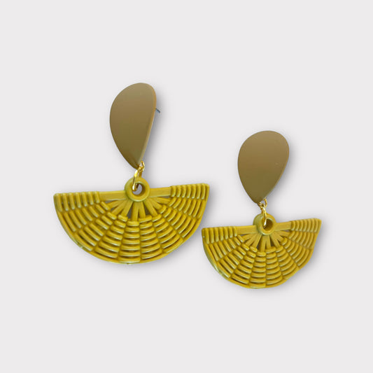 Chartreuse Basket Earrings