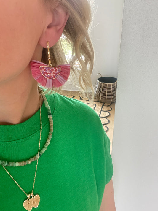 Bamboo Multicolor Pendant Earrings