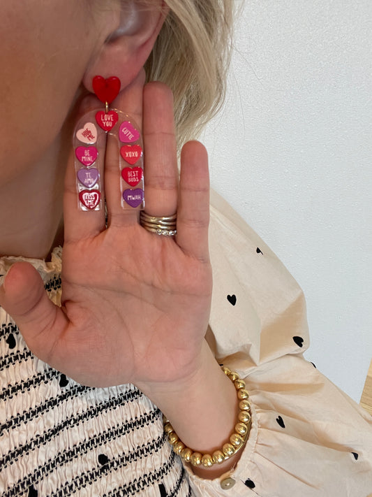 Conversation Heart Arch Earrings