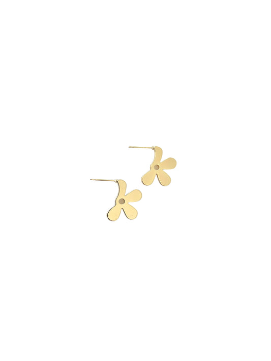 Half Daisy Hoop Earrings