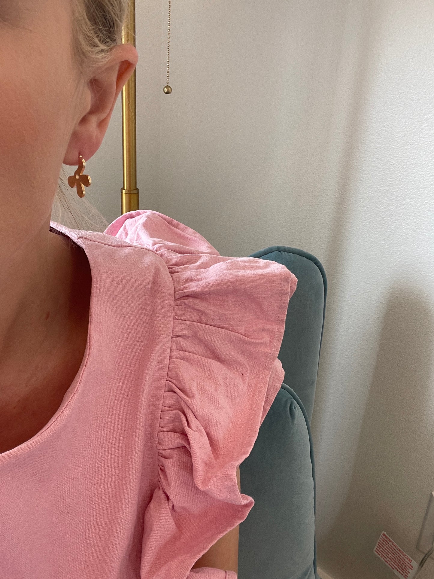 Half Daisy Hoop Earrings