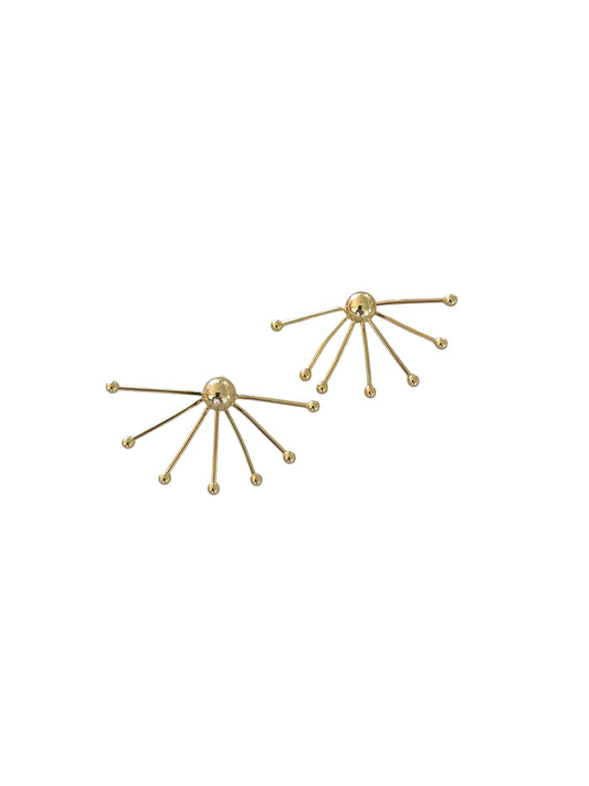 Half Sun Statement Stud Earrings