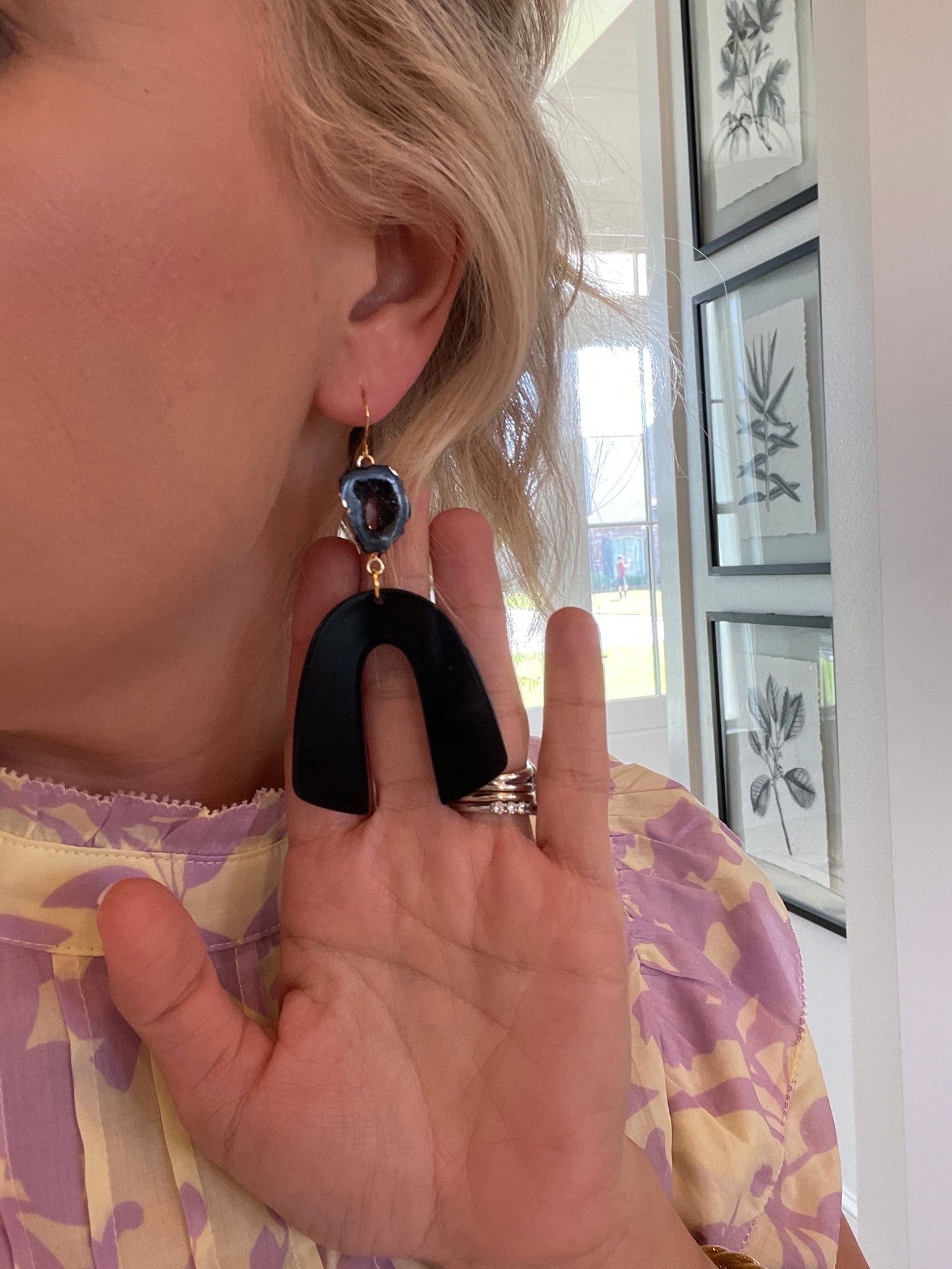 Druzy Arch Earrings