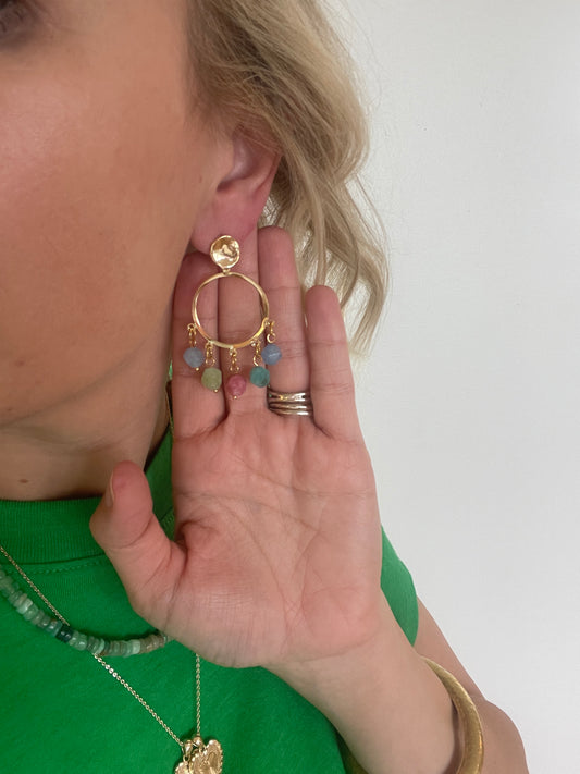 Multicolor Stone Earrings