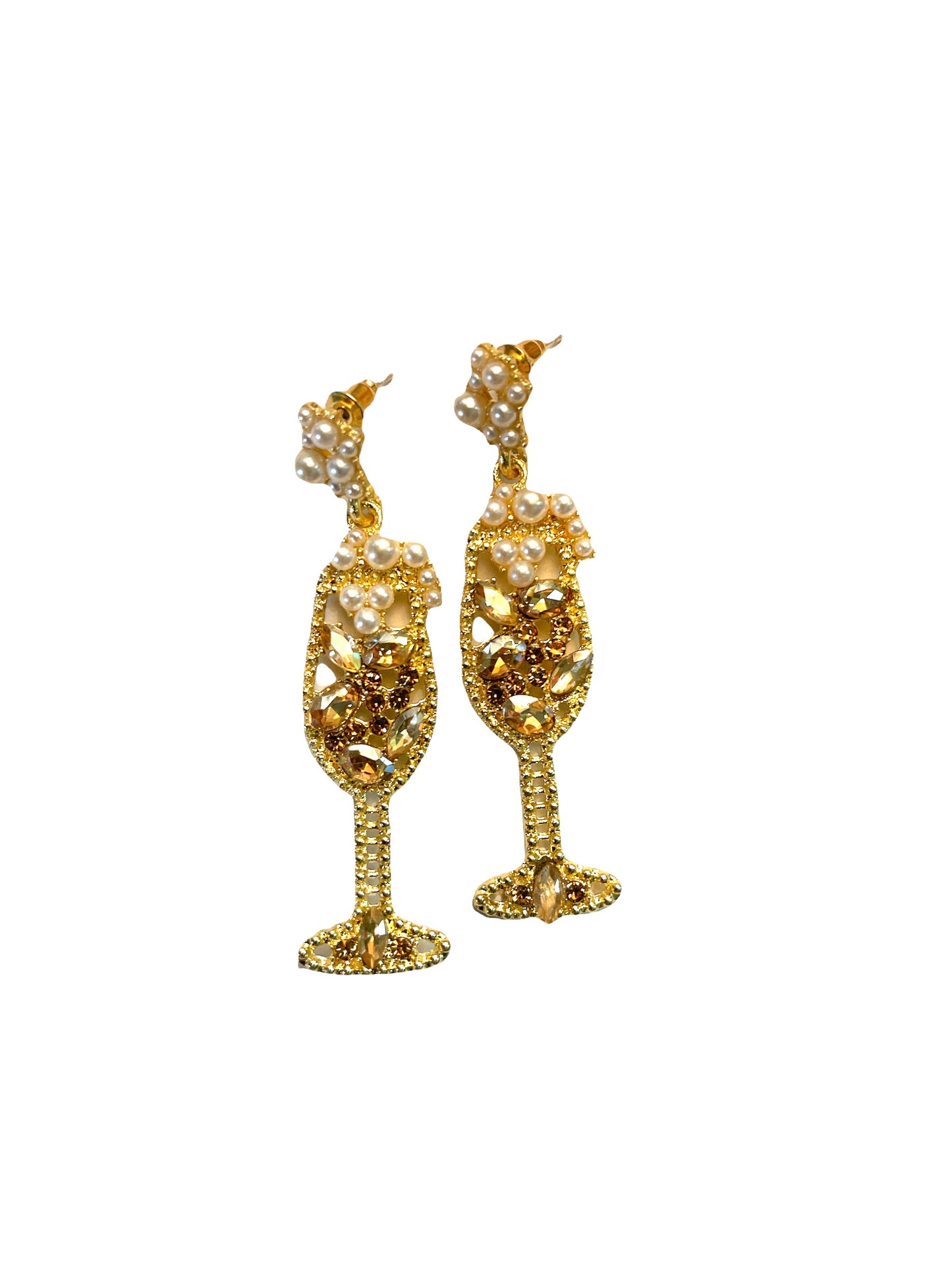 Pearl Champagne Earrings